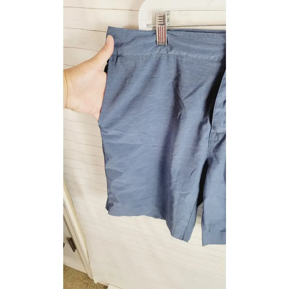 Faherty All Day Shorts Hybrid Performance Shorts in Blue, sz 34